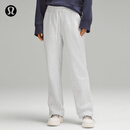 lululemon丨Loungeful 女士休闲直筒长裤 透气 LW5EWUA 杂色超浅灰 M