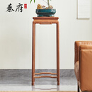 秦府红木家具缅甸花梨（学名：大果紫檀）花架实木角几客厅花几盆景架置物架子 花架单个36*36*96cm