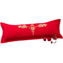 婚庆大红全棉双人枕套1.8米床上长枕套结婚房1.5米加刺绣枕头芯套