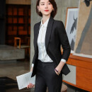 凯恋西装套装女职业气质正装外套 JY6081 黑色西装+裤子 L(165) 