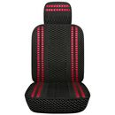 安格奇（ANGEQI）汽车坐垫四季通用冰丝夏季座垫全包围座椅套车内坐垫五座座套垫子 单座1张【标准款】黑红色