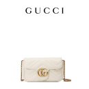 GUCCI古驰GG Marmont系列女士超迷你手袋单肩包[马蒙包] 白色 均码
