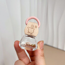 CLCEY金豆豆收纳瓶金豆子小空瓶装黄金豆透明玻璃瓶小物件收藏瓶存储罐 加油呀