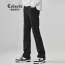 Cebrodz[甄选系列]牛仔裤男2023年新款美式复古微喇高街潮牌裤子男春夏 黑色 L