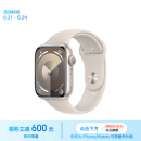 Apple/苹果 Watch Series 9 智能手表GPS款45毫米星光色铝金属表壳 星光色运动型表带M/L MR973CH/A