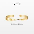 YIN「隐」莫比乌斯环5.0开口手镯18K金奢侈品珠宝节日礼物送女友礼物 16cm【一步到位】
