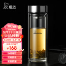 希诺双层玻璃杯男家用商务办公泡茶杯子过滤车载水杯XN-9302 345mL