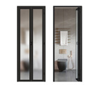 铝合金折叠门卫生间门浴室干湿分离隔断小户型厕所玻璃门无下轨 加厚旗舰款