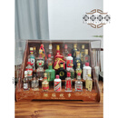 妙普乐高档中国名酒收藏小酒版展示架中国地图酒版故事展示盒地图木架白 28支白酒版套装 祥云盒