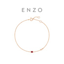 周大福ENZO 18K金红宝石钻石手链女EZV8335生日礼物 本命年礼物 15cm