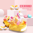 婷梵糖果甜甜圈商店冰淇淋派对儿童男孩仿真过家家玩具女孩 冰激凌巡游花车