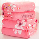 法兰绒毛毯盖被四季毛毯加绒加厚盖毯两用单双人毛毯学生宿舍 绽放盛开亲肤柔软 180*200cm双人毯