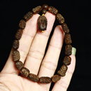 宝玺灵芽庄沉香白棋十八罗汉手串沉水手工雕刻天然手持念珠车挂佛珠简约