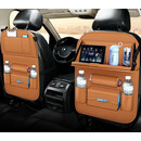 创京懿选汽车座椅收纳袋车载小桌板储物盒车用电脑桌防踢垫多功能垃圾 卡宴橘-高品质 奔驰E级E200L E300L E260L