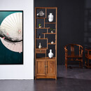 三匠名居 红木家具非洲鸡翅木（学名：非洲崖豆木）博古架实木置物架中式多宝阁客厅隔断柜古董架展示陈列架 单个:长60*宽30*高198cm