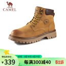 骆驼（CAMEL）男士马丁靴户外情侣高帮大黄靴 GE122W7757T 金黄 40