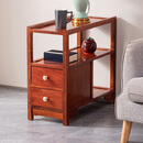 苏汀小镇红木家具非洲花梨（学名：刺猬紫檀）小茶几实木新中式茶水柜泡茶桌茶台边桌边几角几R 大号茶几：长30*宽68*高62cm