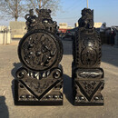 语森忆石雕门墩抱鼓石家用青石狮子麒麟貔貅新中式仿古 貔貅款高120cm长60cm宽34cm 一对