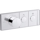 科勒（KOHLER） 数字恒温淋浴阀 双出水口 墙面安装 铜合金材质