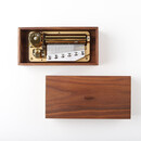 雷曼士悦耳八音盒Diy定制木质音乐盒送女友七夕情人节毕业礼物 50音机芯【胡桃木】 穿越时空的思念