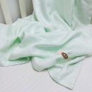 丝朵伦竹纤维盖毯 宝宝冰丝毯新生婴儿竹纤维盖毯夏凉冷感毯成人幼儿园 加密嫩绿纹 150*210cm