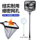 鱼多趣 鱼缸鱼捞 中号（长41cm）水族箱捞鱼网兜 圆方形鱼捞 手抄网
