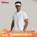 威尔胜（Wilson）官方男士TIMELESS运动网球服防晒吸湿速干POLO短袖 WM20007412WTA-白色 175/96A/M