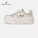诺帝卡（NAUTICA）女鞋夏季新品松糕鞋女式时尚休闲鞋女款厚底增高鞋女 白灰 38