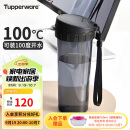 特百惠（Tupperware）茶韵塑料杯 男女学生便携运动水杯子大容量带滤格 酷炫黑500ML