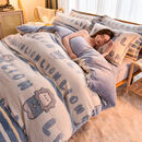 嘉枝鹿双面珊瑚绒被套单件冬天加厚法莱法兰绒被罩加绒1.5米学生单双人 新相伴 220x240[加绒加厚单件被套]