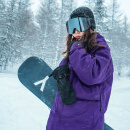AWKA 美式滑雪服套装女款男冬季加厚保暖防水滑雪衣裤国潮专业双板 紫上衣 L
