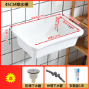 曼洛普 老式陶瓷洗菜盆长方形厨房洗菜槽家用水槽水斗洗碗盆阳台水池 45X60CM陶瓷洗菜槽 送下水
