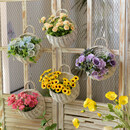 可之源壁挂假花挂墙装饰小清新墙面上挂件仿真塑料花篮客厅墙壁室内干花 一组5个A 大