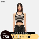 SMFKWild World荒野世界警戒色背心黑白条纹迷彩内搭吊带上衣UTK06BCM 黑白条纹 S