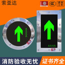索亚达（suoyada）双头应急照明灯消防紧急停电备用安全出口指示牌通道指示灯新国标 方型地面疏散指示灯30*18-单向