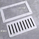 中精质造淋浴房下沉式卫生间岩板定制淋浴板浴室冲凉垫脚防滑石地底座踏板 踏板+流水板 1.4平方内