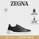 ZEGNA全新系列杰尼亚男鞋Triple Stitch™ SECONDSKIN奢华休闲鞋 黑色 7/41 偏大半码
