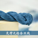 其他绣匠118号6A绒花桑蚕丝线免劈无捻直接刷绒水墨蓝 免劈无捻4号大支