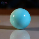 顶盈 湖北高瓷蓝绿松石圆珠 配珠 单珠 隔珠 手串手链散珠 顶珠diy配饰金刚星月菩提核桃顶珠腰珠 20mm