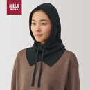 无印良品（MUJI）羊毛 罗纹编织 巴拉克拉法帽DDA44A4A 炭灰色 