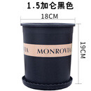 加厚树脂花盆 加仑盆 控根盆 环保树脂塑料花盆加厚绿萝多肉阳台创意仿陶瓷加仑盆高体加仑盆 1.5加仑灰黑 不要托盘