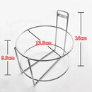 赞璐桐圆形利器盒托架挂架利器桶支架锐器盒放置架固定手消液挂架杯托架 银色I圆形2升 钉墙式 内径13.5B 1层