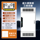 法西蒙法西蒙三核双风暖浴霸卫生间集成吊顶浴室灯照明排气扇一体取暖器 三核双暖【按键开关】铝