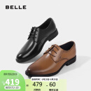 belle百丽男鞋牛皮革上班工作商务正装皮鞋男士婚鞋10503AM0黑色41