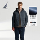 诺帝卡（NAUTICA）【父亲节礼物】男装秋冬新款防轻溅水可脱卸帽厚外套棉服男JO4308 深碳灰01C M
