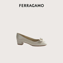 【9成新】菲拉格慕（Ferragamo）女士白色高跟鞋 0779604_1D _ 65/37码 礼物送女友  