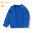 巴拉巴拉童装宝宝毛衣外套婴儿针织衫秋装儿童薄开衫毛衫男童女童针织开衫 蓝色调00388-208324103203 100cm