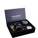 戈林斯兰Grandslam手动剃须刀老式刮胡刀5层刀片 生日礼物男友 套装礼盒款 钢琴烤漆木纹5件套（5层刀