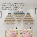 ins简约美甲油胶展示架指甲油架子网红三角壁挂墙上置物架货柜多 金色六件套（2正1倒3横条）