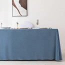 归隐（GUIYIN）定制会议室桌布纯色绒布办公签到长方形台布展会活动加厚桌布桌套 雾霾蓝 加厚立绒布料 180*260cm